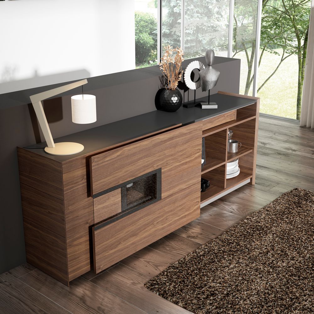 Decorative objects - Sideboard with LED with 2 sliding doors - A.BRITO