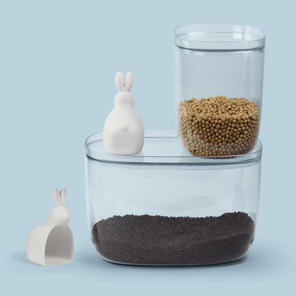 Office furniture and storage - Lucky Mouse Storage Jar & Container + Scoop - Kitchenware : Kitchen Food Storage Container 100% recyclable. - QUALY DESIGN OFFICIAL
