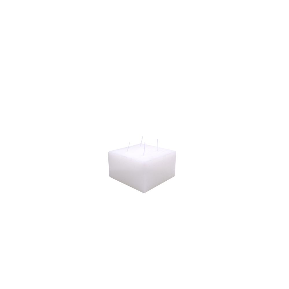 Bougies - Carré 9x9xh.6 cm blanc - SEMPRE LIFE