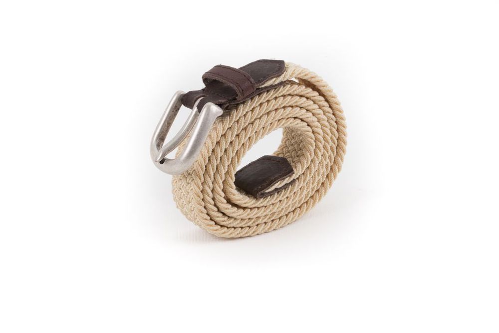Leather goods - Women's braided belt beige brown - VERTICAL L ACCESSOIRE