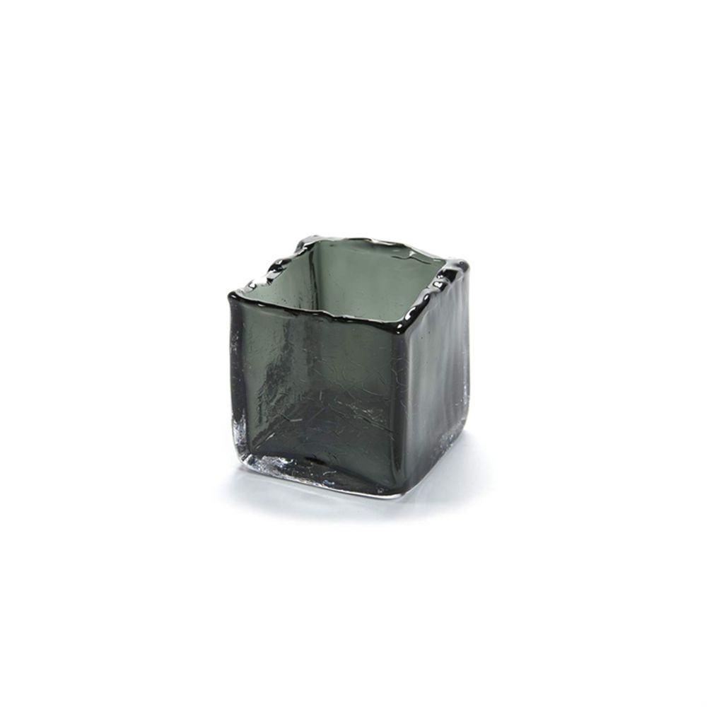 Vases - Square vase Eddy grey cracked - SEMPRE LIFE