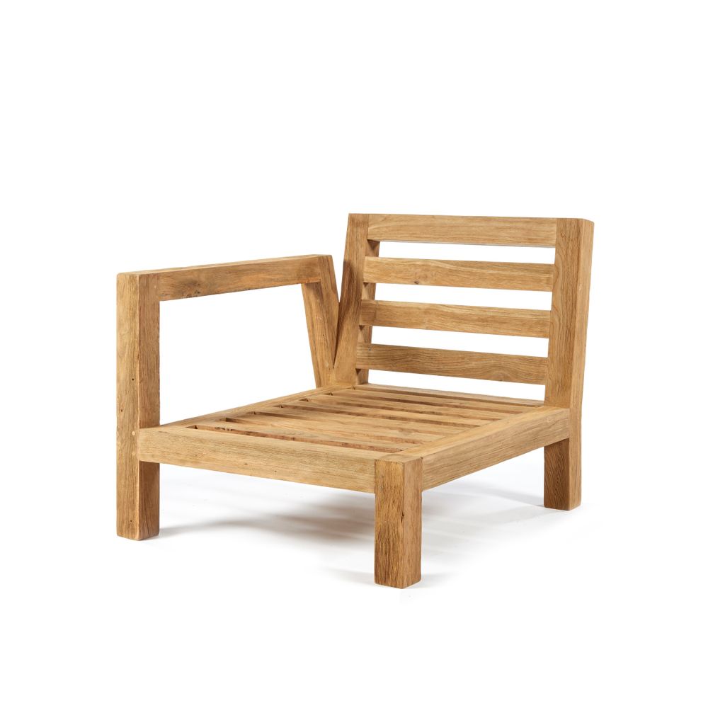 Chaises de jardin - Fauteuil El Salvador en teck - 1 bras - SEMPRE LIFE