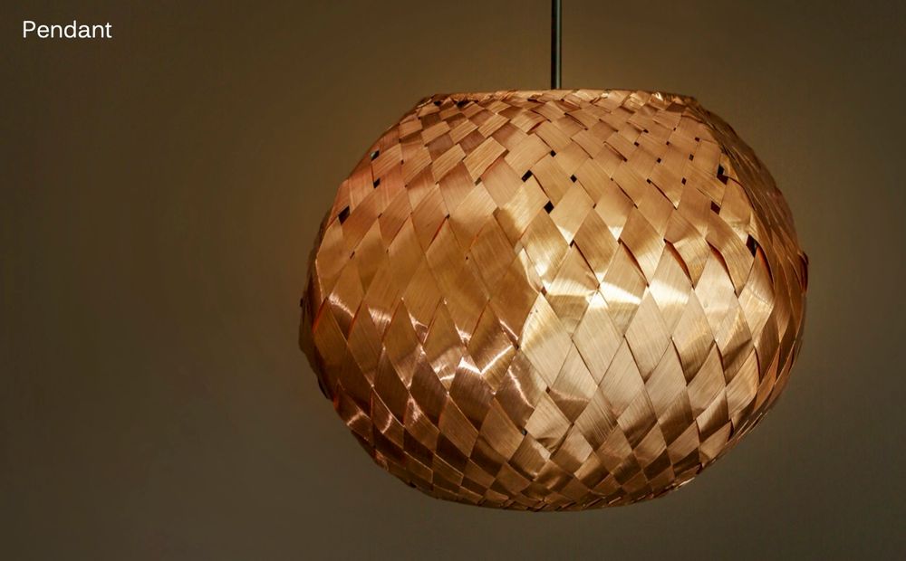 Suspensions - Pendentif plafond tissé de cuivre - WOLOCH COMPANY