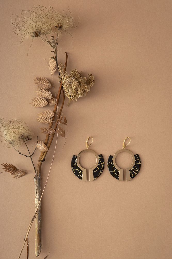 Bijoux - boucles d'oreilles pendantes n.2 KYOTO - PEAU DE FLEUR