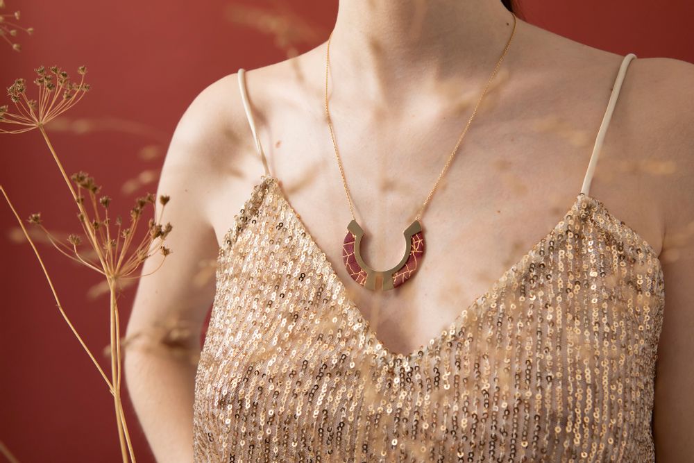 Bijoux - collier n.4 OSAKA - PEAU DE FLEUR