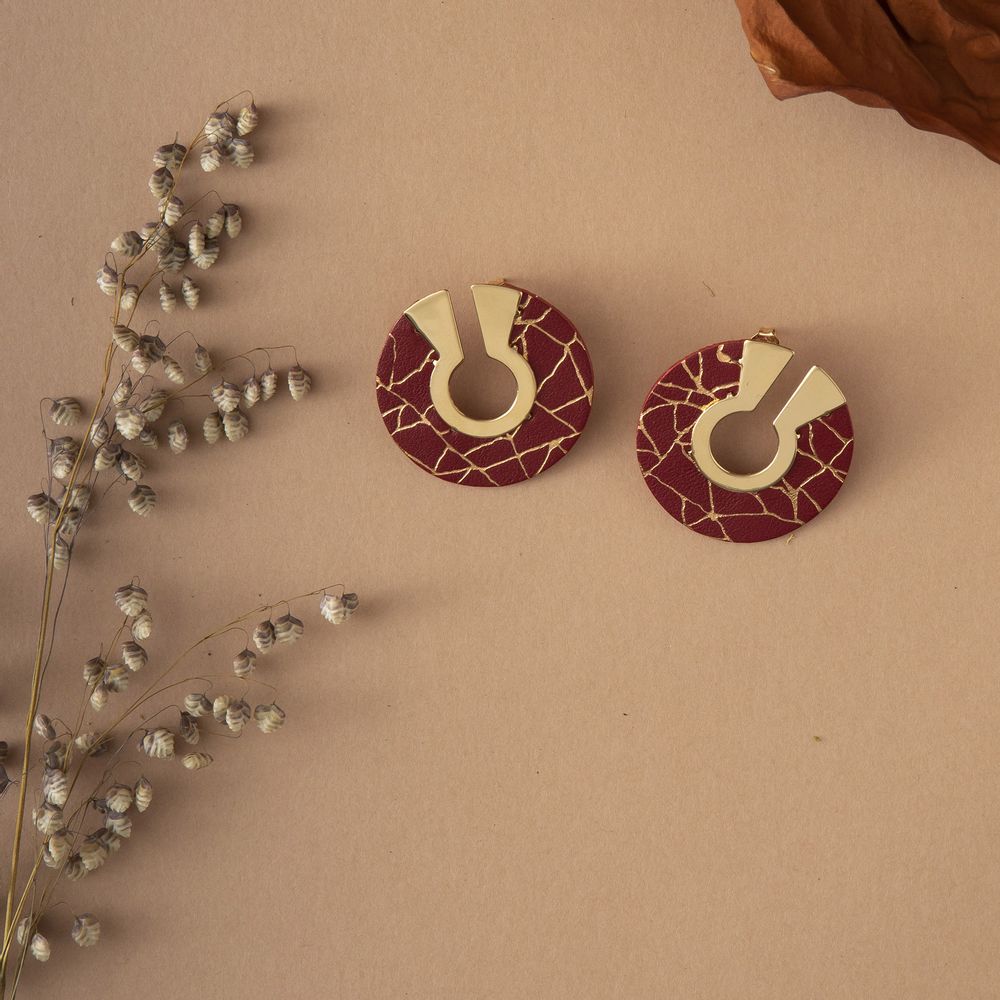 Bijoux - boucles d'oreilles - clous n.2 OKINAWA - PEAU DE FLEUR