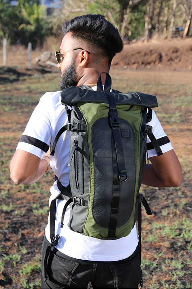 Travel accessories - Backpack Upcycled Made of Army Tents and Tyres - IWAS PRODUCTS