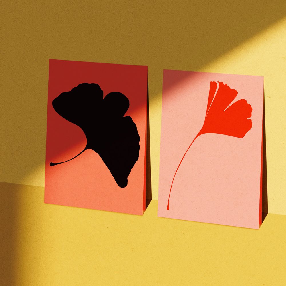 Card shop - Greeting Cards - Single Cards - Ginkgo Pop - COMMON MODERN