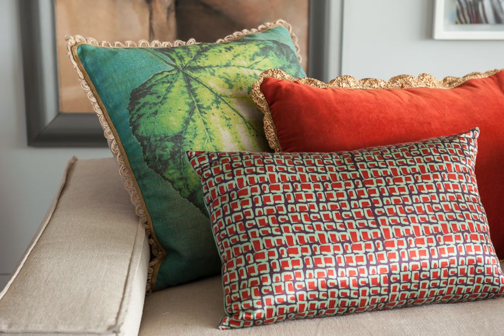 Coussins textile - Housse de coussin100% Lin Leaf  - TRACES OF ME