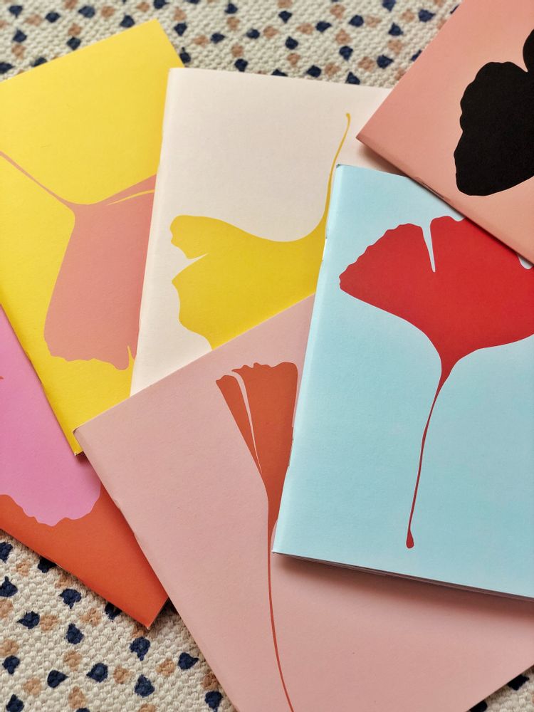 Papeterie - Cahiers A5 - Ginkgo Pop - COMMON MODERN