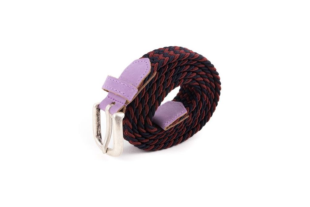 Petite maroquinerie - Ceinture tressée femme rouge noir - VERTICAL L ACCESSOIRE
