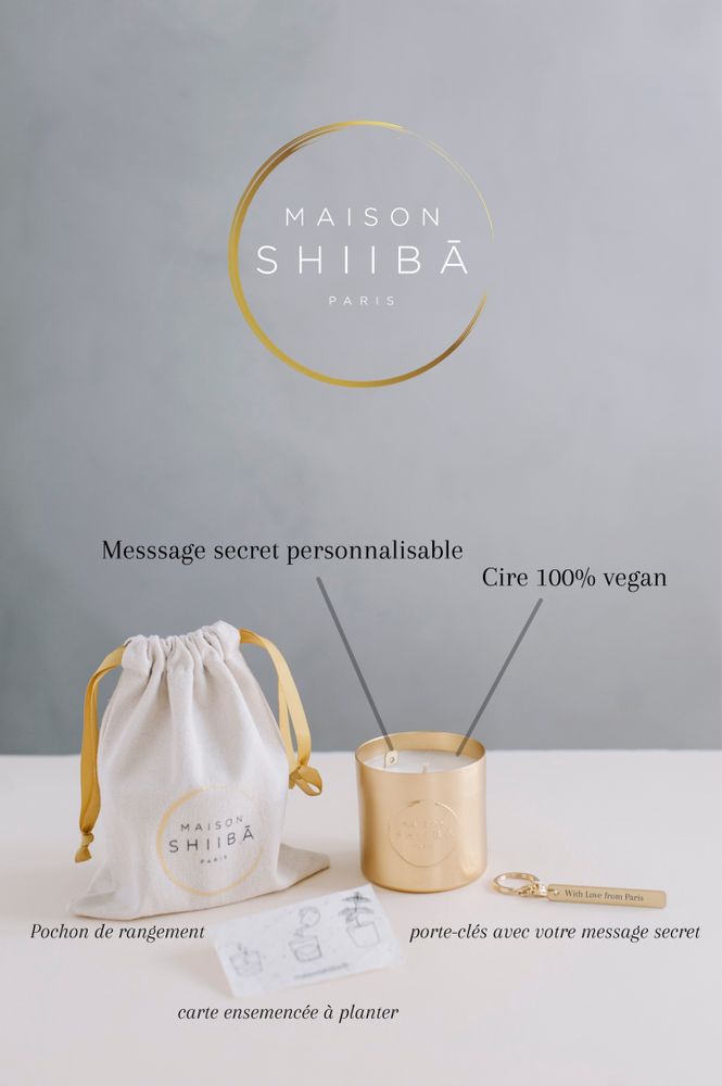 Customizable objects - Engraved Message Candle | Monoi Scent | 190 gr - MAISON SHIIBA
