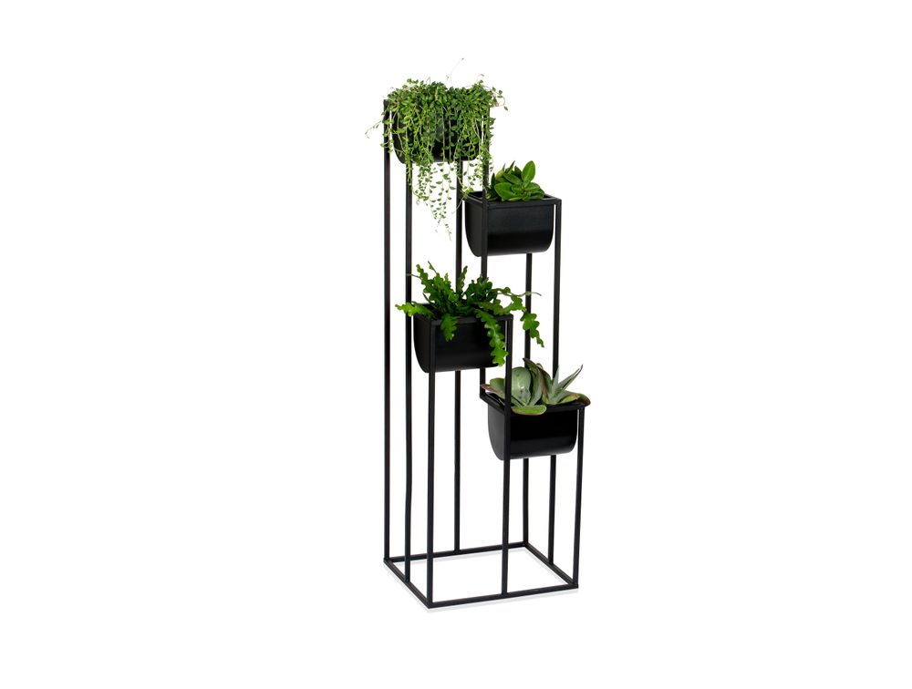Floral decoration - Black Metal and ABS Pot AX70034 - ANDREA HOUSE