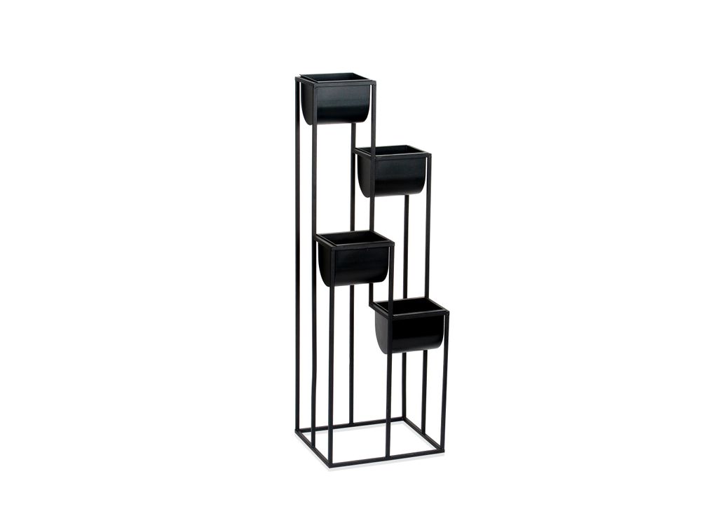 Floral decoration - Black Metal and ABS Pot AX70034 - ANDREA HOUSE