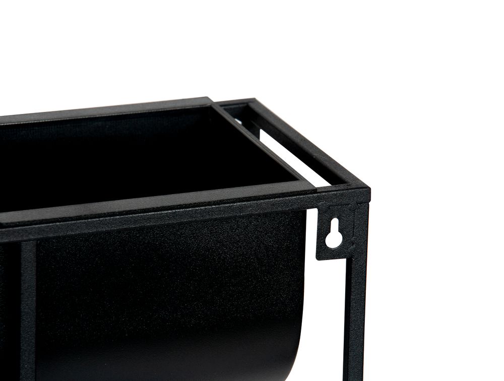 Decorative objects - AX70035 Black Metal and ABS Wall Pot - ANDREA HOUSE