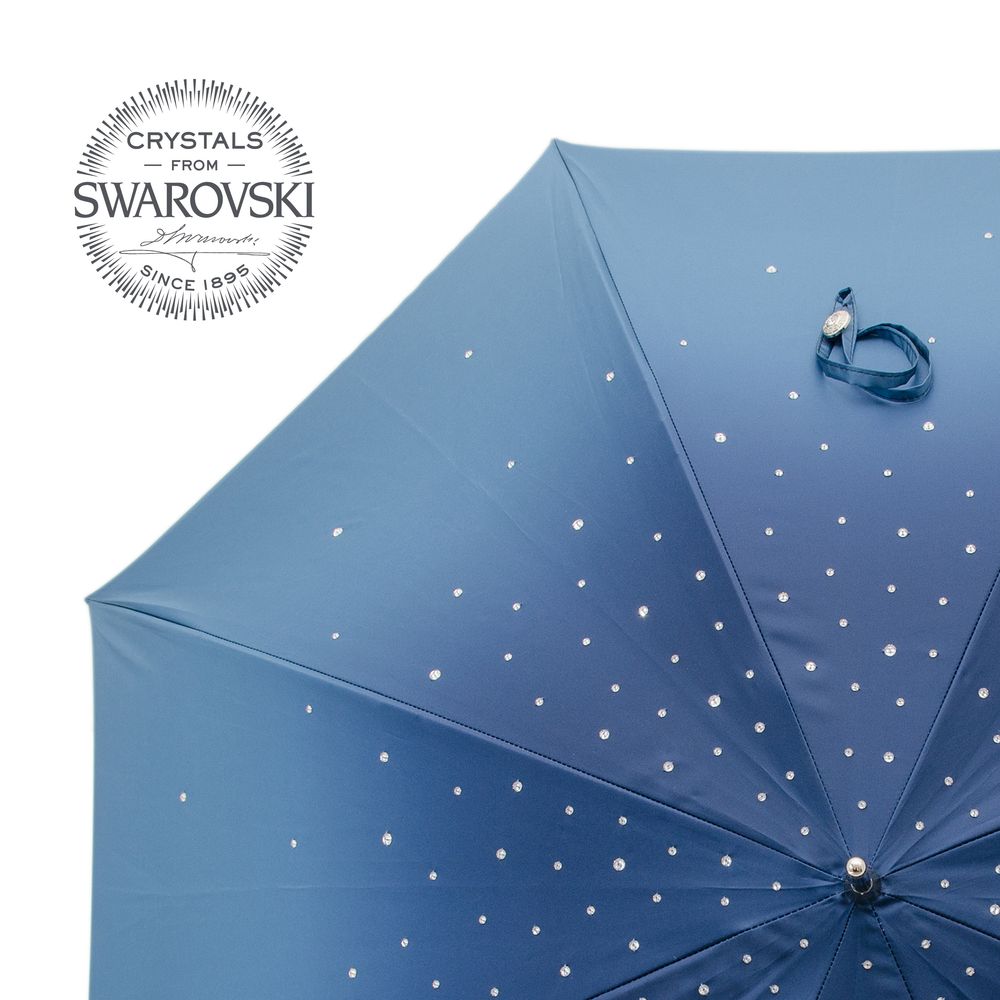 Verre d'art - PARAPLUIE DOUBLE FACE BLEU SWAROVSKI® - PASOTTI