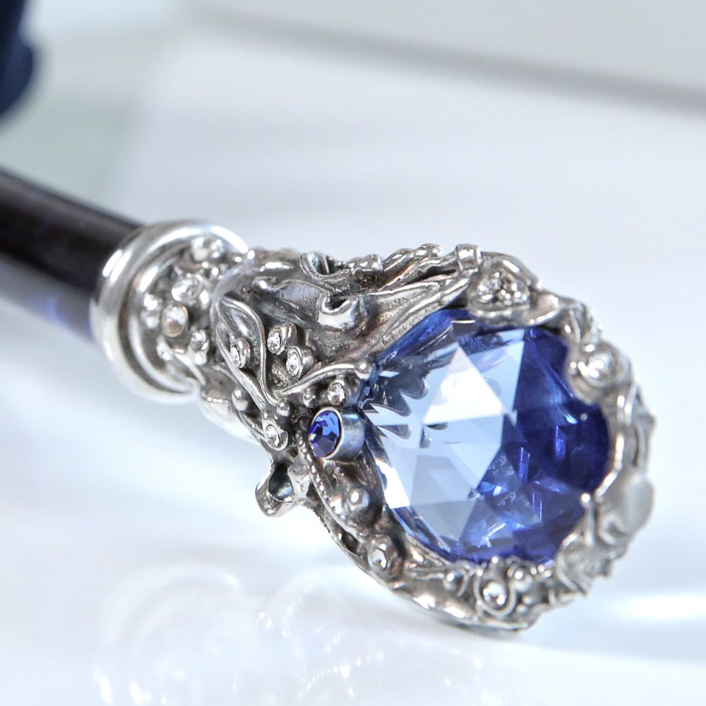 Verre d'art - PARAPLUIE DOUBLE FACE BLEU SWAROVSKI® - PASOTTI