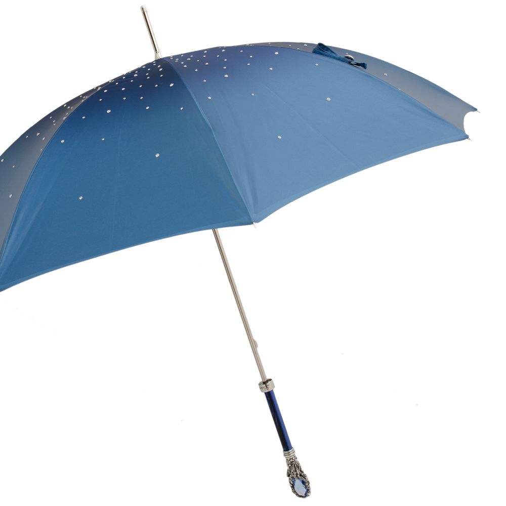 Verre d'art - PARAPLUIE DOUBLE FACE BLEU SWAROVSKI® - PASOTTI