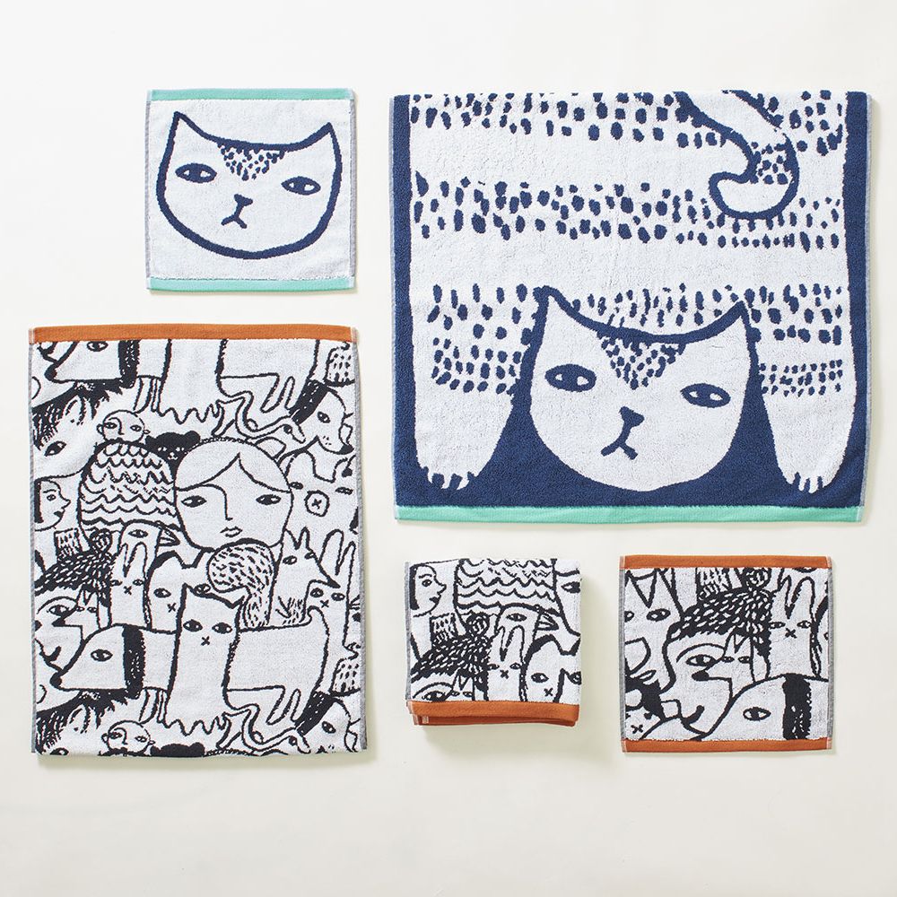 Bath towels - Cat Towels - DONNA WILSON