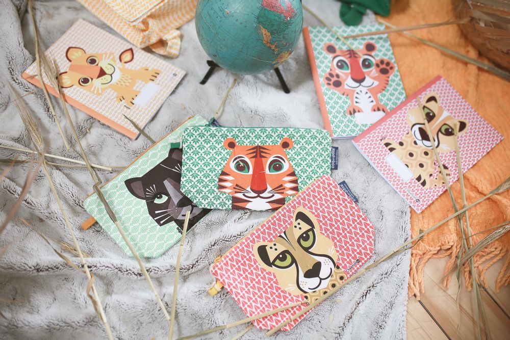 Pochettes - Trousse 100% Coton Biologique certifié Lion - COQ EN PATE