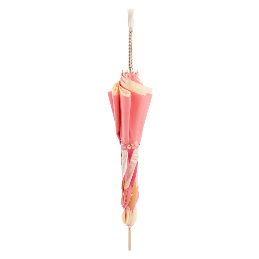 Floral decoration - BEAUTIFUL PINK UMBRELLA WITH LEAVES, DOUBLE CLOTH - PASOTTI