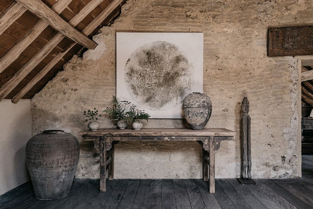 Other tables - Raw elm console from Shanxi - ATMOSPHÈRE D'AILLEURS