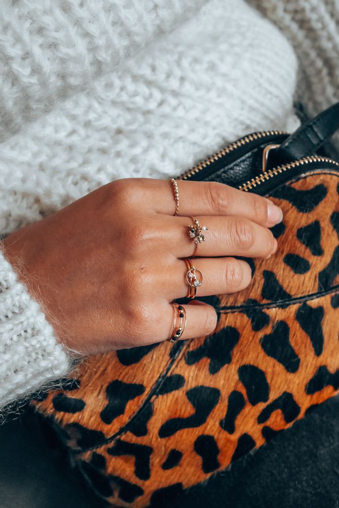 Jewelry - Stardust Fruits d'Or Chain Ring - YAY PARIS