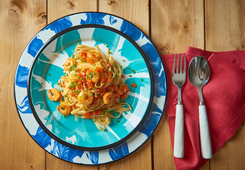 Unique pieces - A Little Color Dinner+Dessert Plates - KAPKA ENAMELWARE