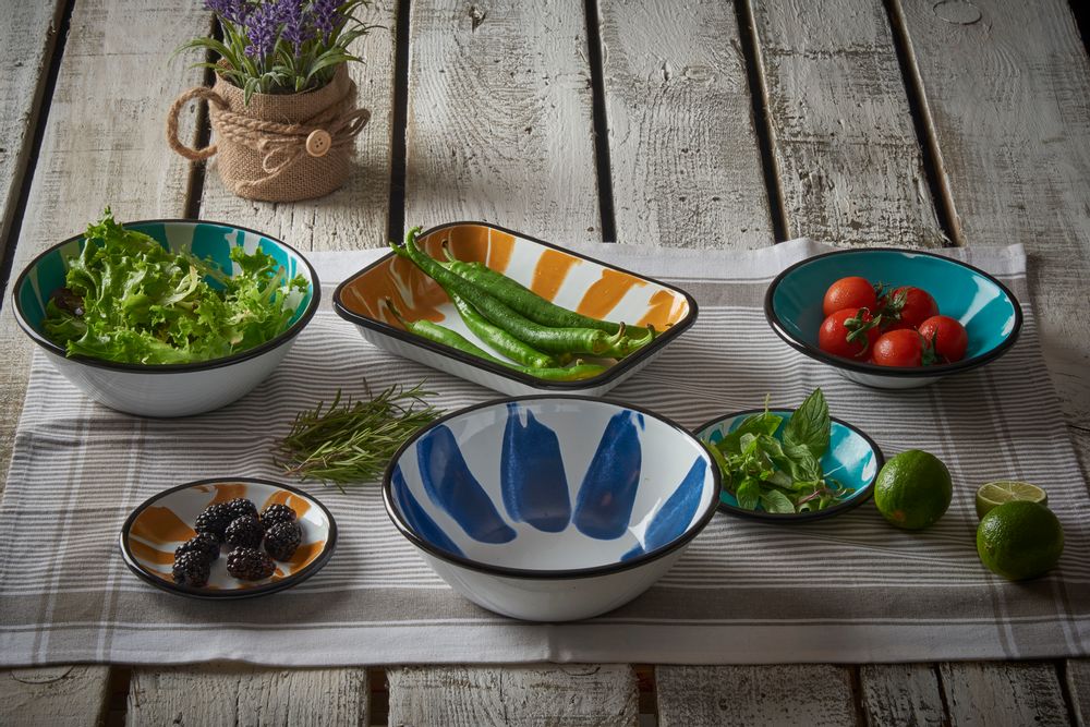 Pièces uniques - Assiettes à Meze de couleur - KAPKA ENAMELWARE