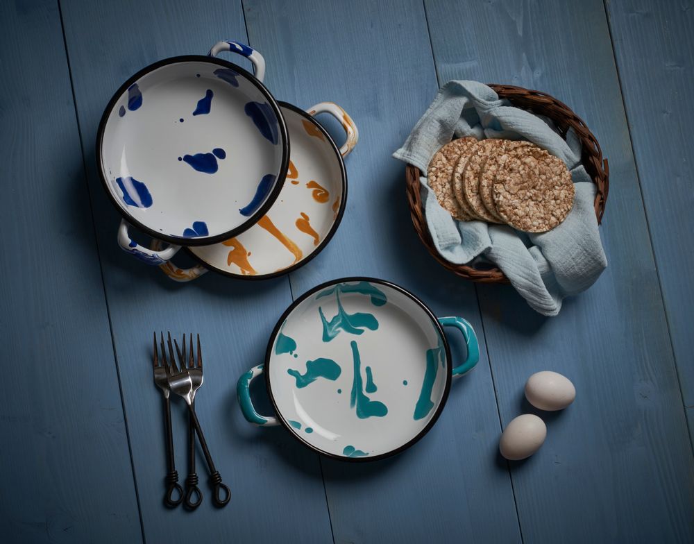 Unique pieces - A Little Color Pans - KAPKA ENAMELWARE