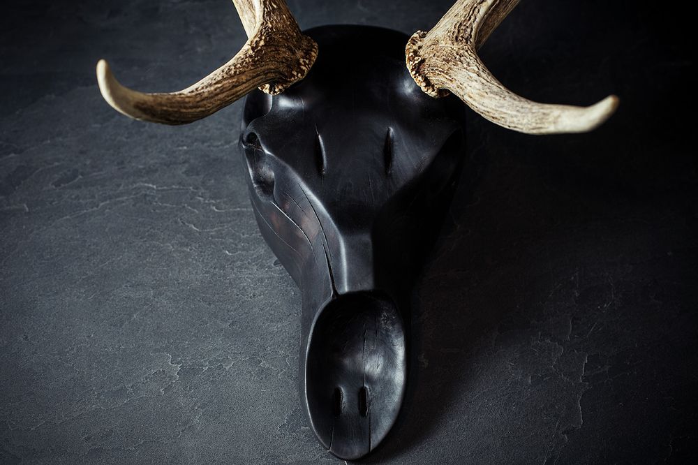 Pièces uniques - Sculptures de crâne d'animaux en bois. - ATELIER PEV / PATRICK EVESQUE