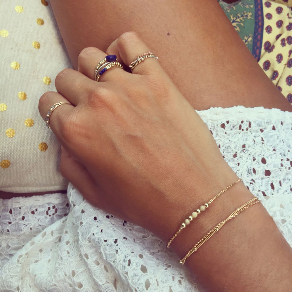 Bijoux - Bracelet Satellite double - YAY PARIS