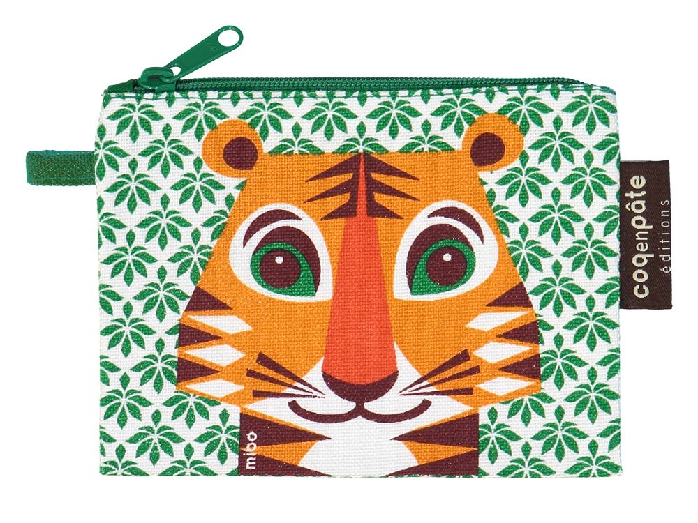 Petite maroquinerie - Porte-monnaie COTON BIO Tigre - COQ EN PATE
