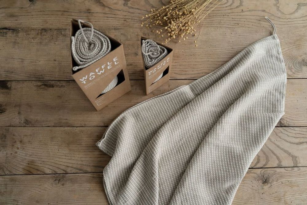 Bath towels - LINEN WAFFLE TOWELS - RIO LINDO GIFTS