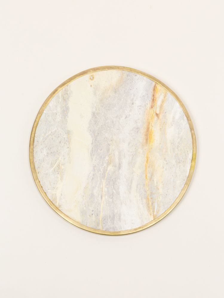 Dessous de plat - Stone and brass trivet - L INDOCHINEUR X RIVÊT