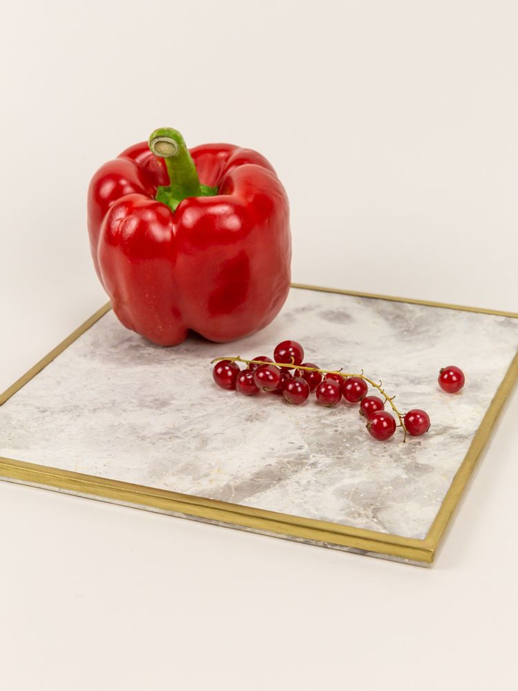 Dessous de plat - Stone and brass trivet - L INDOCHINEUR X RIVÊT