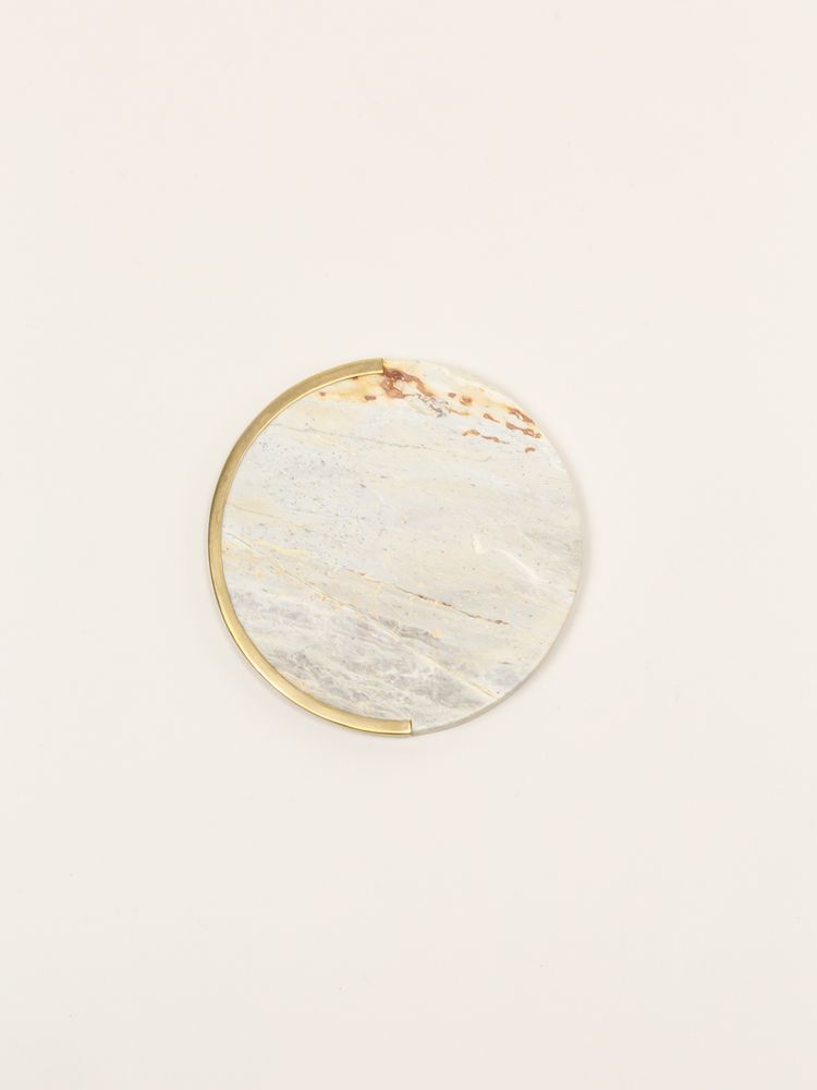 Dessous de plat - Stone and brass trivet - L INDOCHINEUR X RIVÊT
