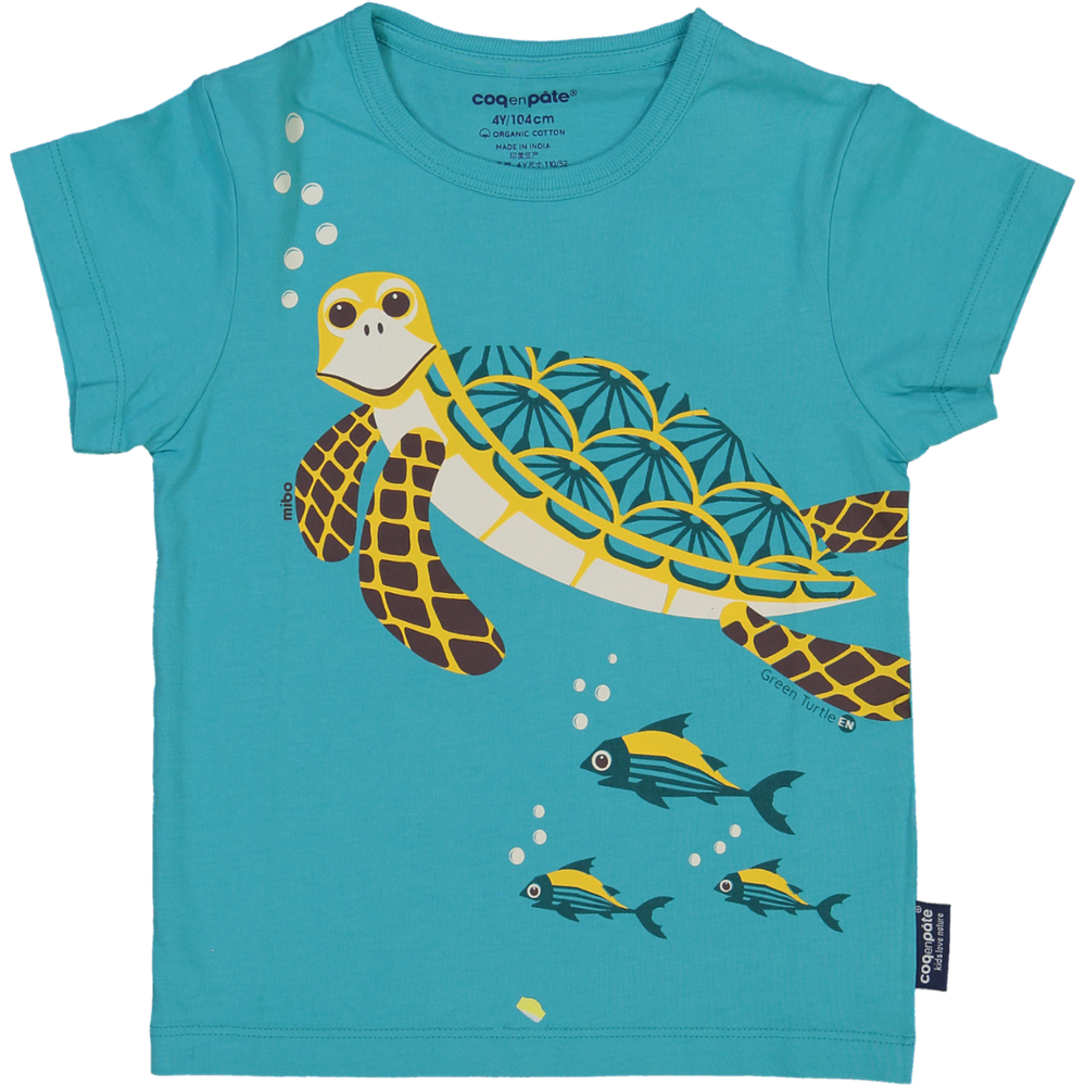 Prêt-à-porter - T shirt manches courtes Tortue imprimé recto verso  - COQ EN PATE
