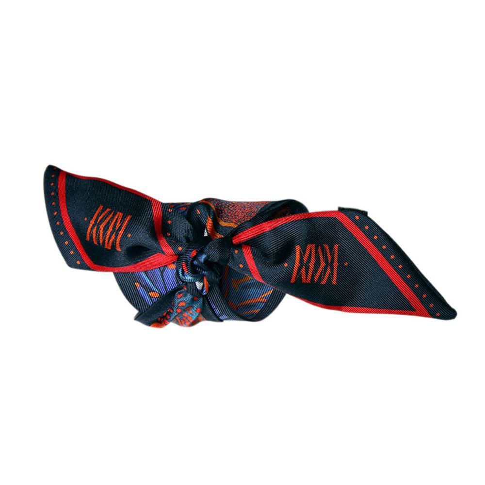 Foulards et écharpes - Fétiche à nouer 100 % twill de soie - bandeau/ruban - La danse N°5 Original - MAISON FÉTICHE
