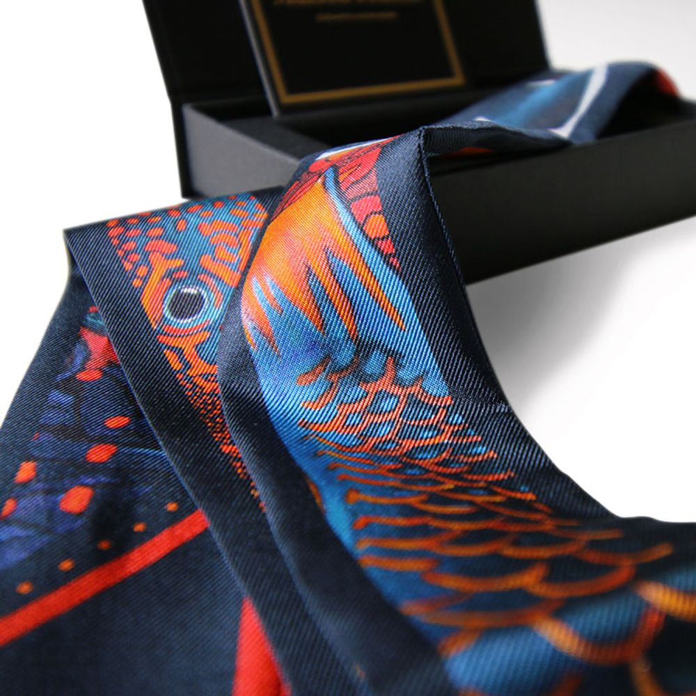 Foulards et écharpes - Fétiche à nouer 100 % twill de soie - bandeau/ruban - La danse N°5 Original - MAISON FÉTICHE