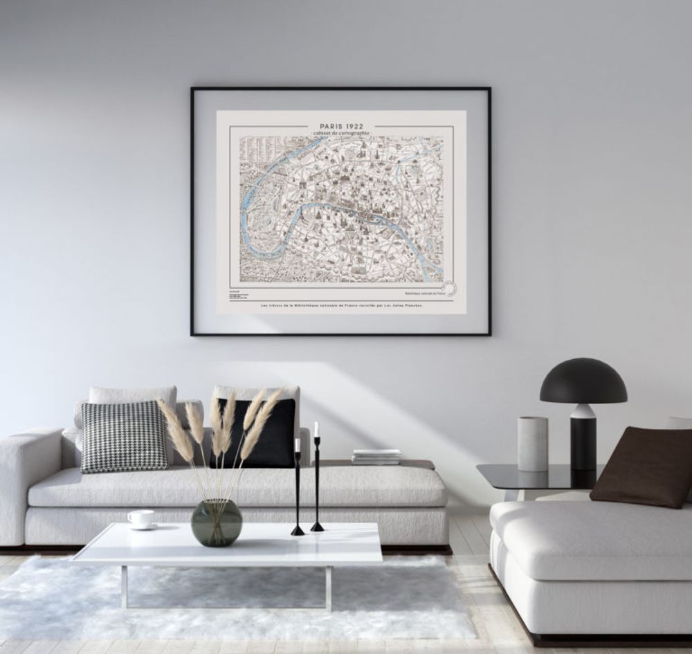 Poster - POSTER I MAP OF PARIS 1922 - LES JOLIES PLANCHES