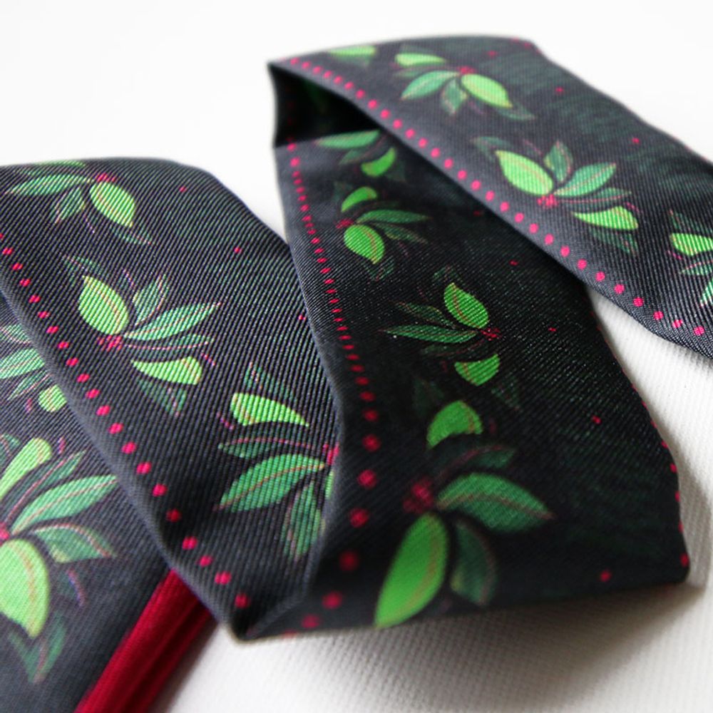 Foulards et écharpes - Fétiche à nouer 100 % twill de soie - bandeau/ruban - Pink Flowers - MAISON FÉTICHE