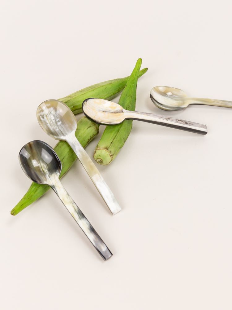 Couverts & ustensiles de cuisine - Set of 6 natural horn spoons - L INDOCHINEUR X RIVÊT