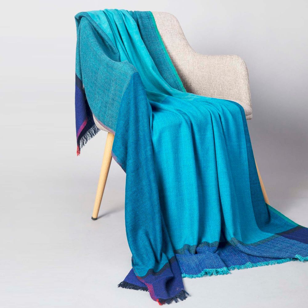 Throw blankets - Donna cashmere and wool throw - SADHU HANDMADE NATURALS