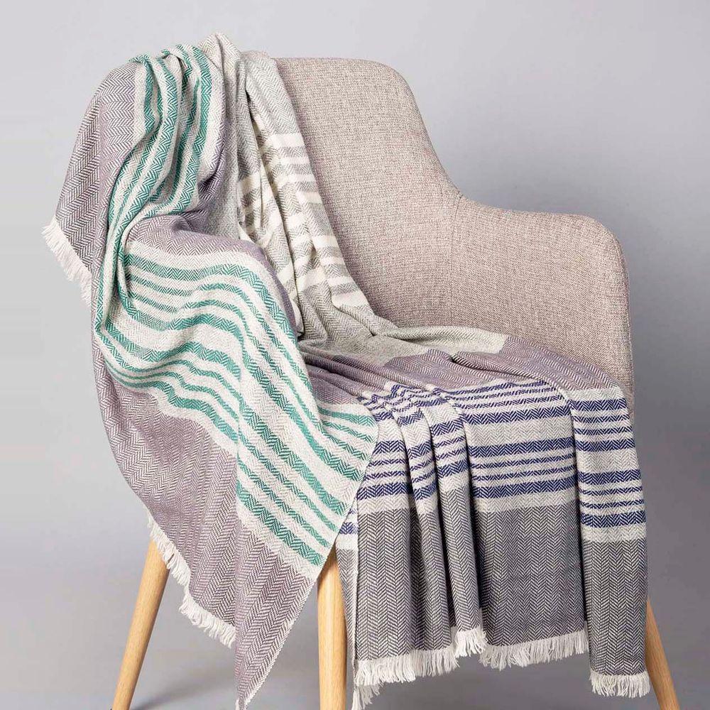 Throw blankets - Donna cashmere and wool throw - SADHU HANDMADE NATURALS