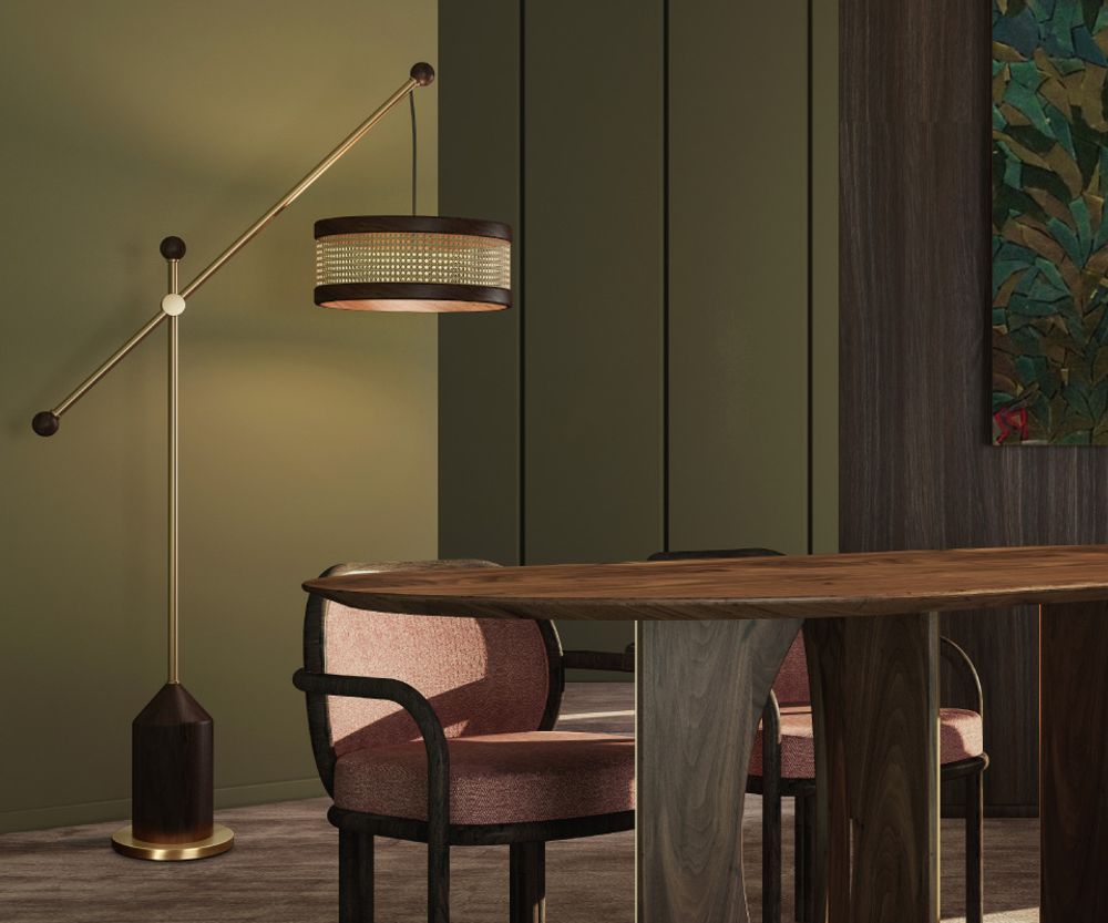 Floor lamps - Hamilton Floor Lamp - WOOD TAILORS CLUB