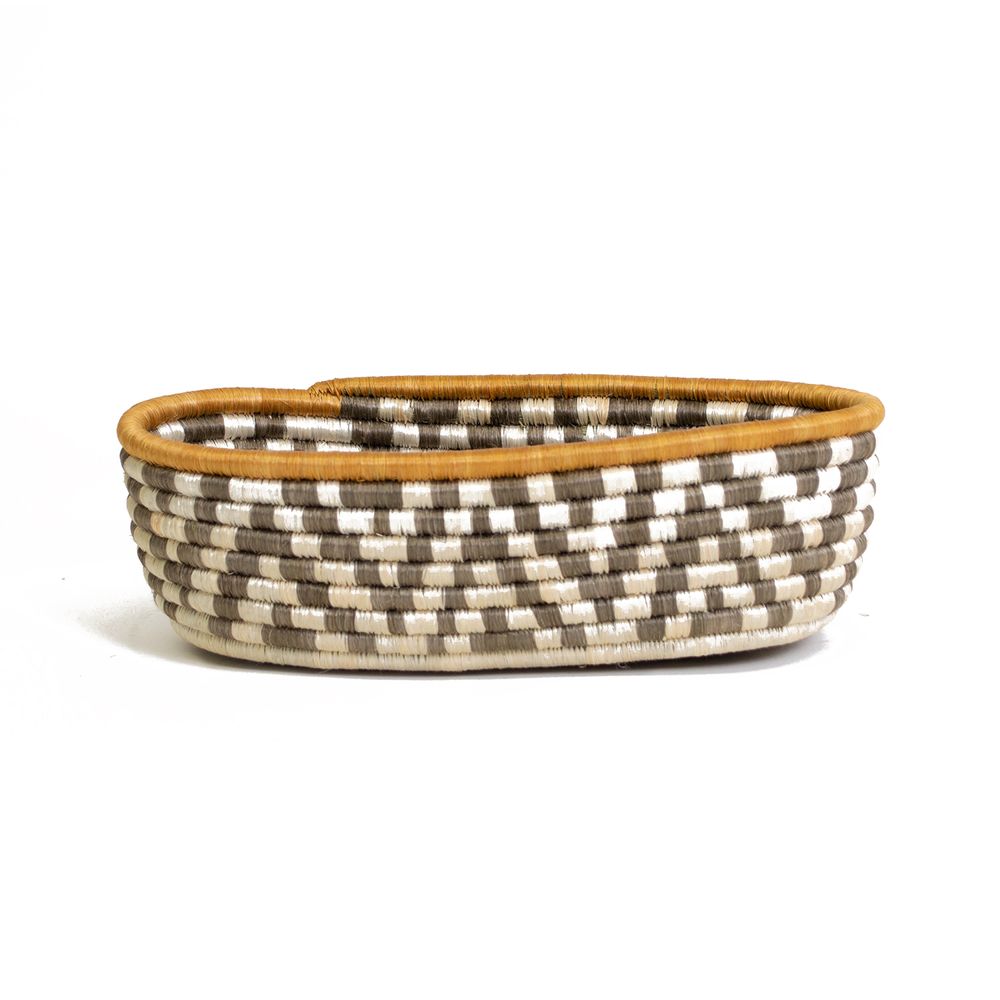 Platter and bowls - Light Taupe Bread Basket - ALL ACROSS AFRICA + KAZI