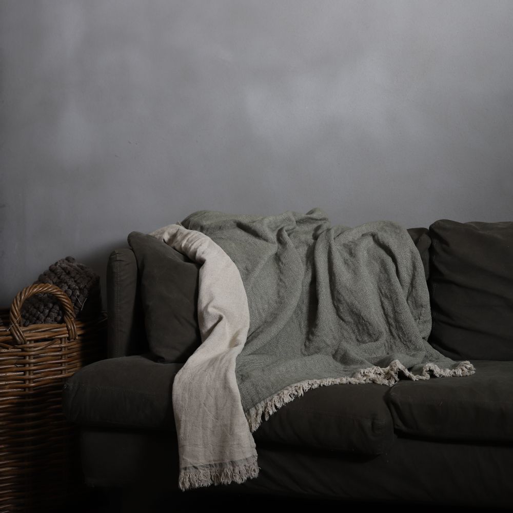 Plaids - Atmosphere Linen Plaid - ANZA TEXTILE COMPANY