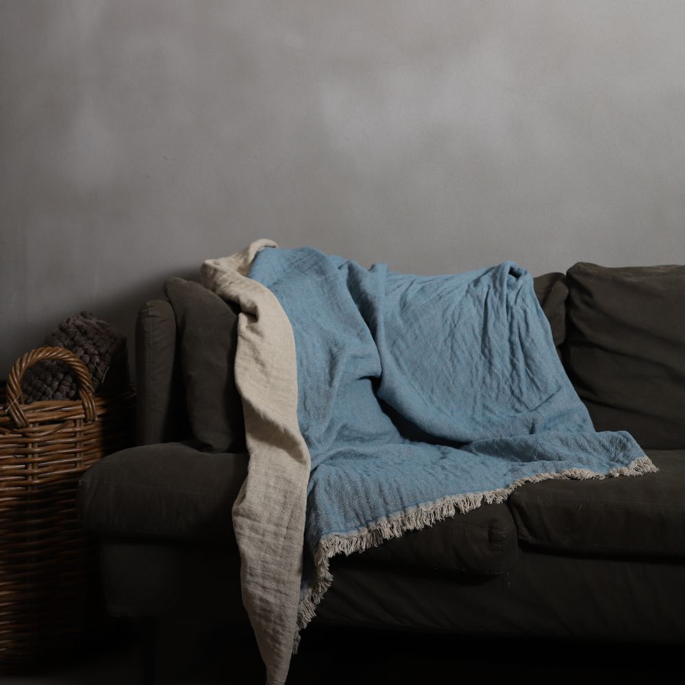 Plaids - Atmosphere Linen Plaid - ANZA TEXTILE COMPANY