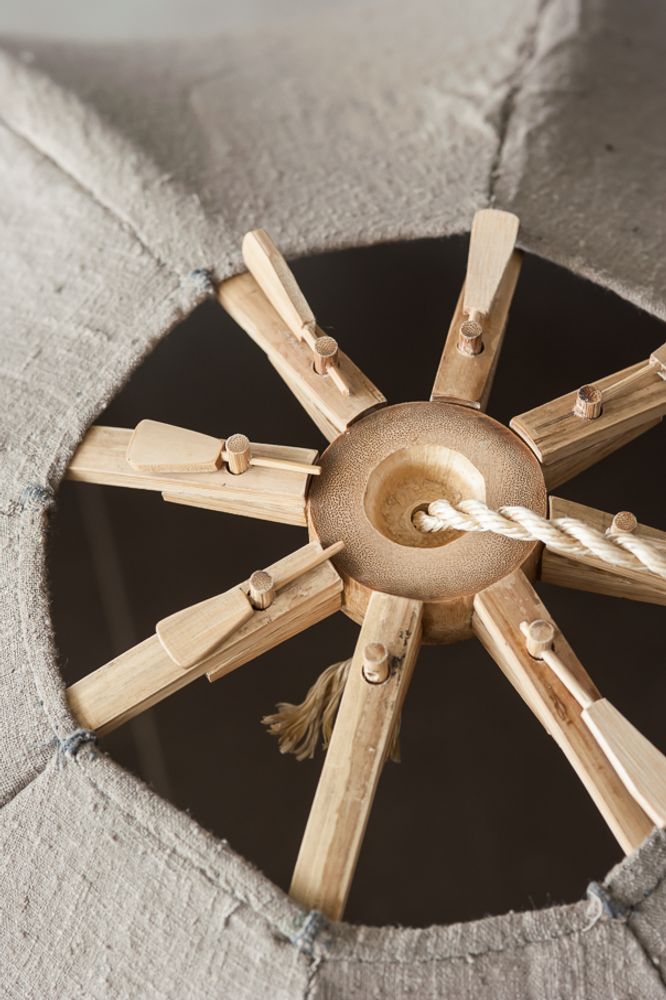 Design objects - Half balloon bamboo hanging light - TRACES OF ME